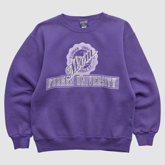 Furman Paladins Jansport 90s Pullover Sweatshirt - Purple - XS by Fanatics Real Vintage