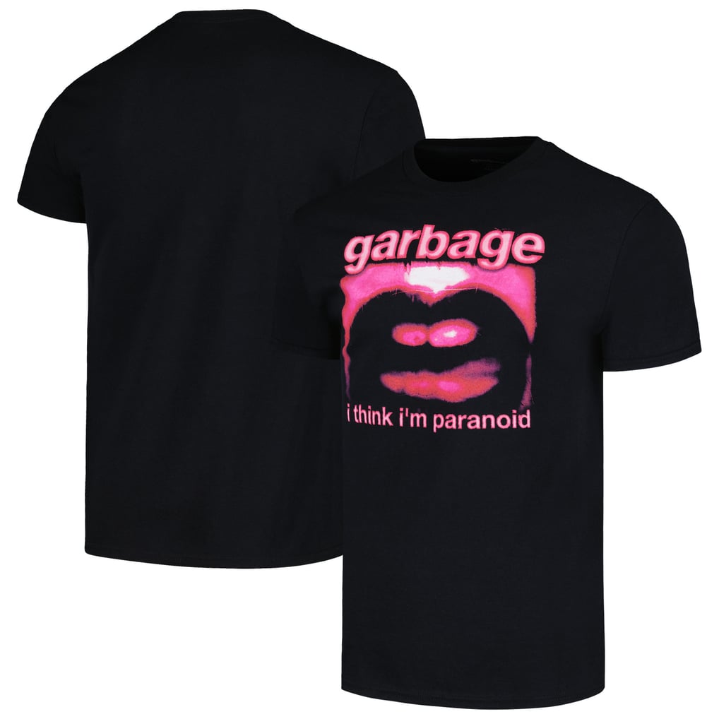 Garbage Manhead Merch Paranoid Graphic T-Shirt - Black