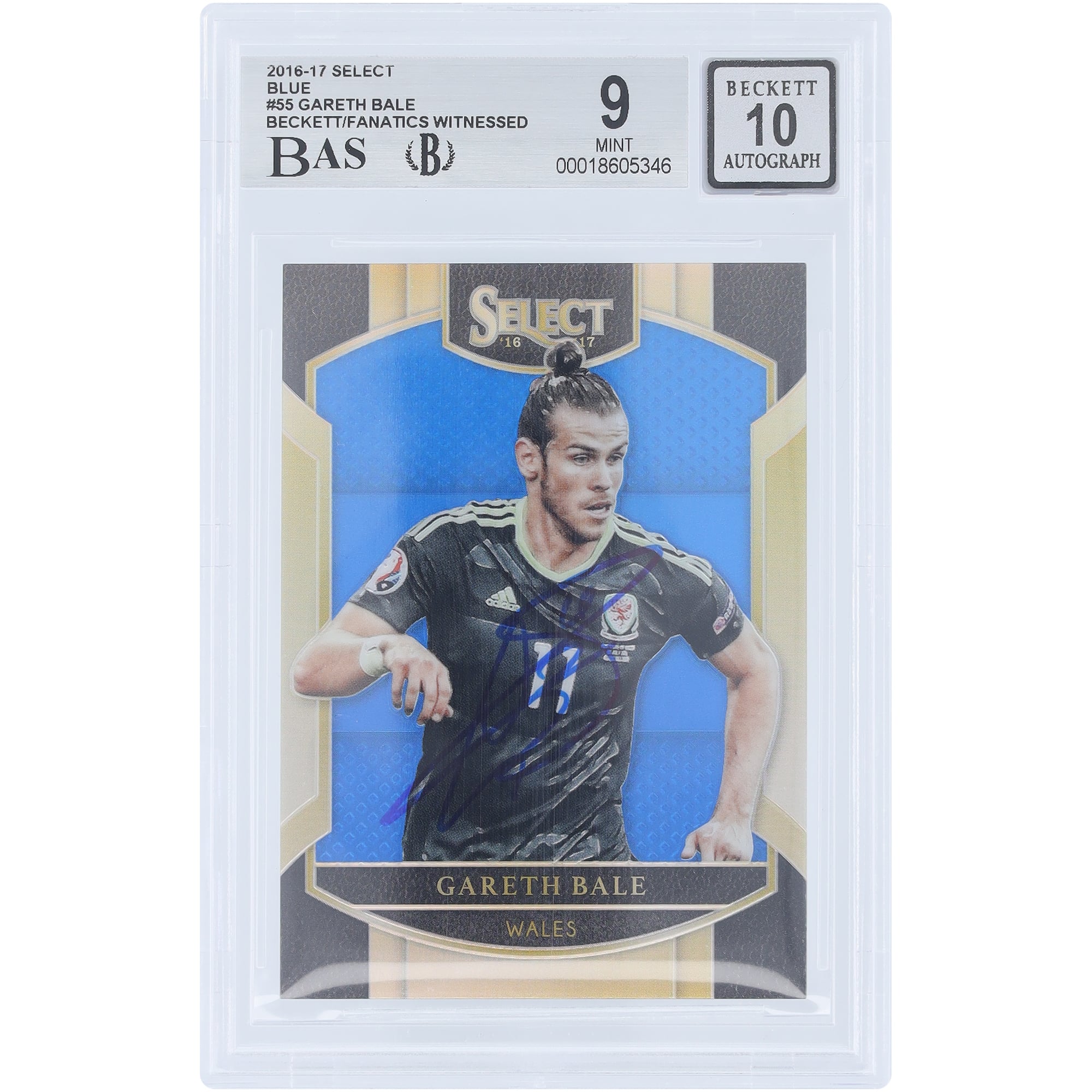 Gareth Bale USMNT Autographed 2016-17 Panini Select Blue Prizm #55 
