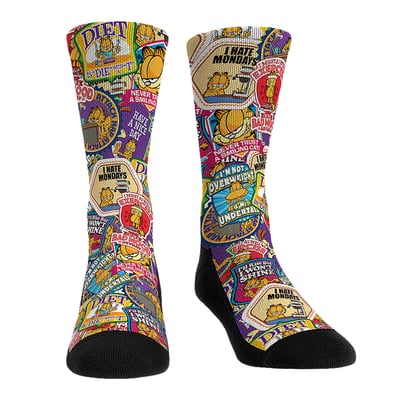  Garfield Rock Em Unisex Badges Crew Socks