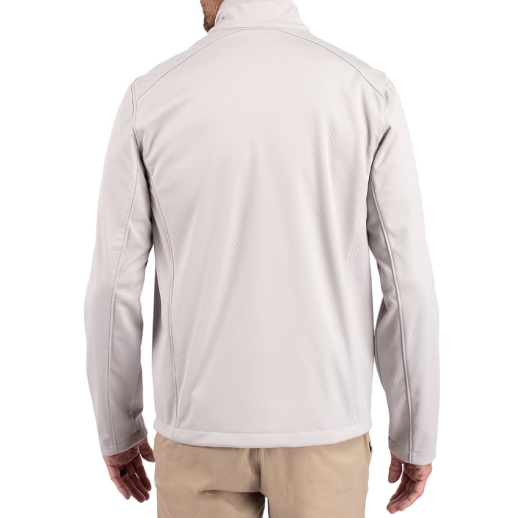 George Mason Patriots Cutter & Buck Evoke Eco Softshell Recycled Full-Zip Jacket - Gray