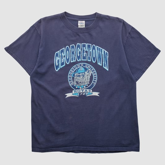 Georgetown Hoyas Delta 2000s T-shirt - Navy - M by Fanatics Real Vintage
