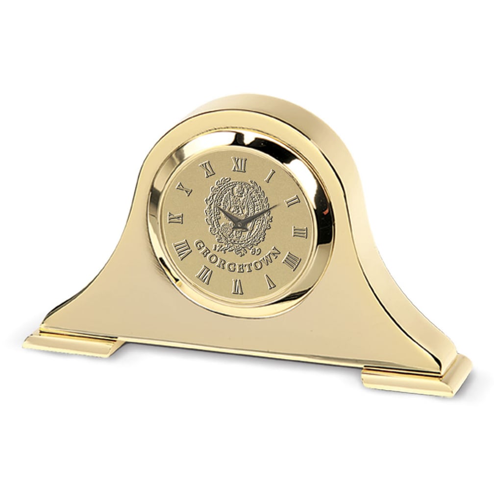 Georgetown Hoyas Gold Napoleon Desk Clock