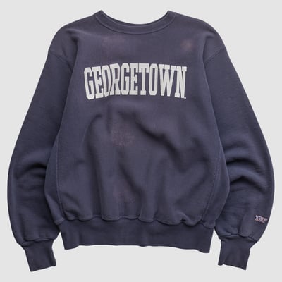 Georgetown Hoyas MV Sport 2000s Pullover Sweatshirt - Navy - M by Fanatics Real Vintage