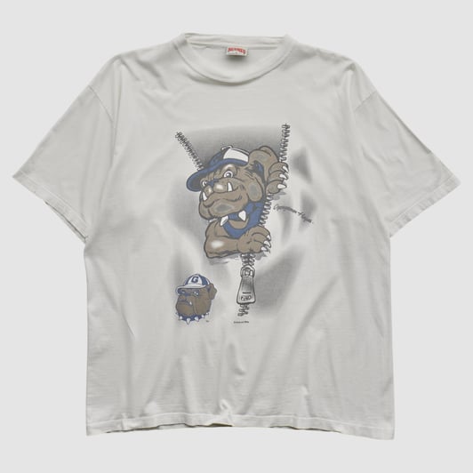 Georgetown Hoyas Nutmeg Mills 90s T-shirt - White - L by Fanatics Real Vintage