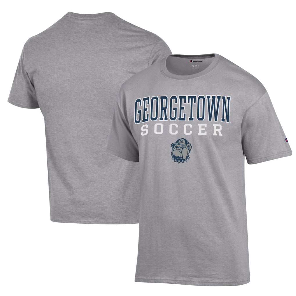 Georgetown Hoyas Champion Soccer Stack Logo Powerblend T-Shirt - Gray