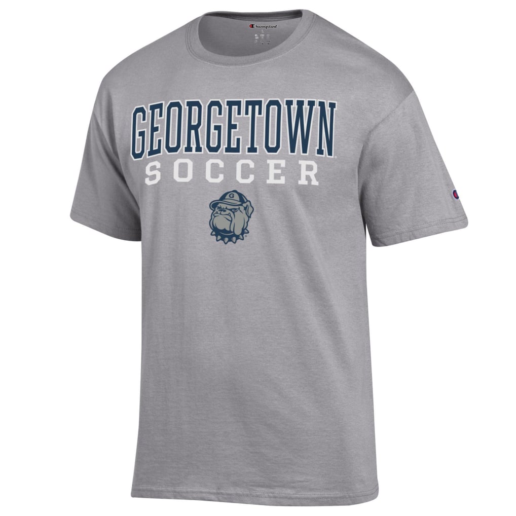 Georgetown Hoyas Champion Soccer Stack Logo Powerblend T-Shirt - Gray