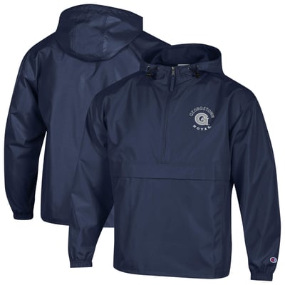  Georgetown Hoyas Champion Embroidered Packable Jacket - Navy
