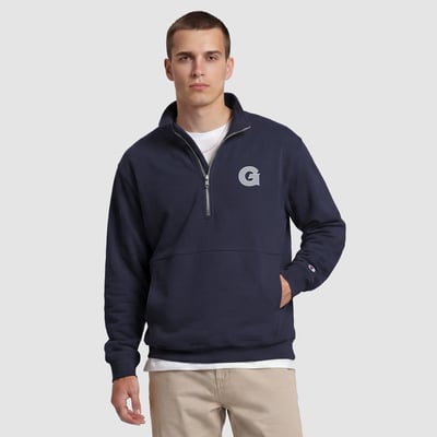 Georgetown Hoyas Champion Quarter-Zip Fleece Pullover - Navy