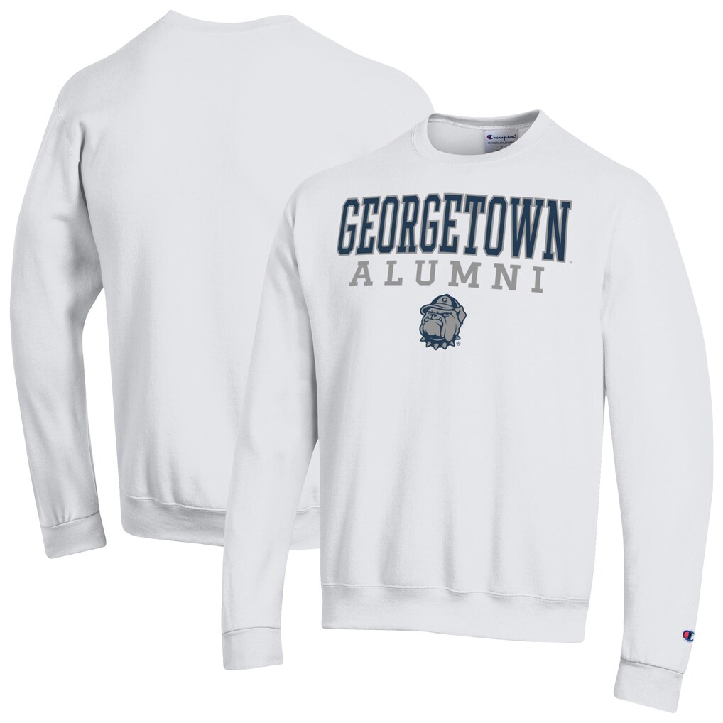 Georgetown Hoyas Champion Alumni Arched Pullover Sweatshirt - White