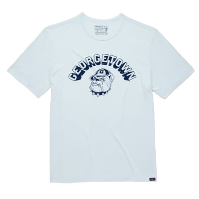 Georgetown Hoyas FAHERTY Sunwashed T-Shirt - Light Blue