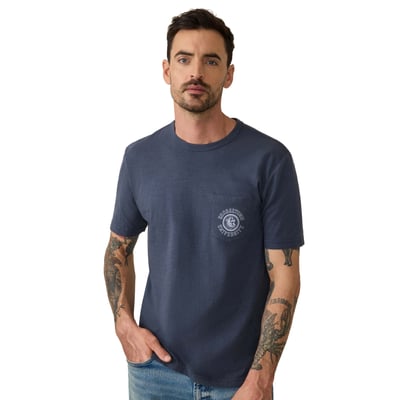 Georgetown Hoyas FAHERTY Sunwashed Pocket T-Shirt - Navy