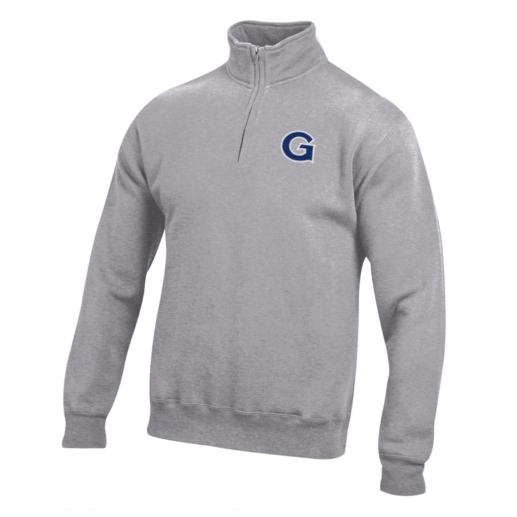 Georgetown Hoyas Big Cotton Quarter-Zip Pullover Sweatshirt - Gray