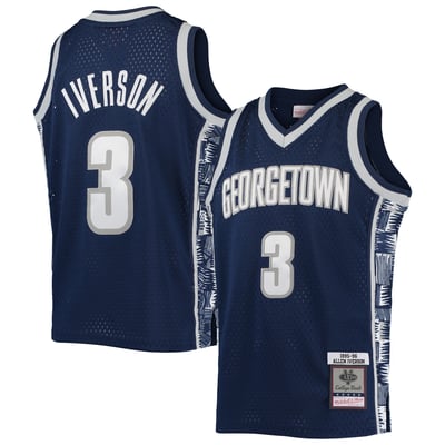 Allen Iverson Georgetown Hoyas Mitchell & Ness 1995/96 Replica Swingman Jersey - Navy