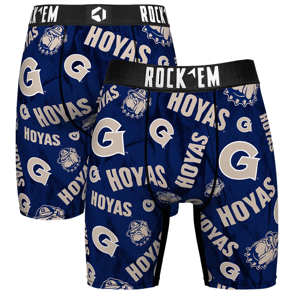 Rock Em Georgetown Hoyas Navy All Over Logo Boxer Briefs
