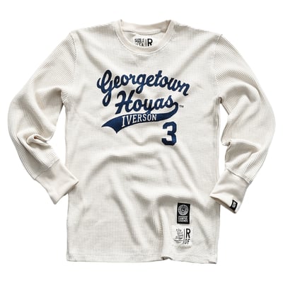 Roots of Fight x Georgetown Hoyas x Allen Iverson Tri-Blend Thermal Shirt - Cream