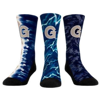 Georgetown Hoyas Rock Em Unisex Team Tones Three-Pack Crew Socks