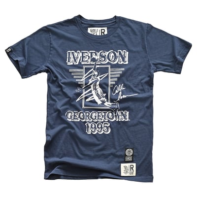 Roots of Fight x Georgetown Hoyas x Allen Iverson Unisex '95 T-Shirt - Navy