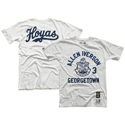 Roots of Fight x Georgetown Hoyas x Allen Iverson Unisex #3 T-Shirt - White