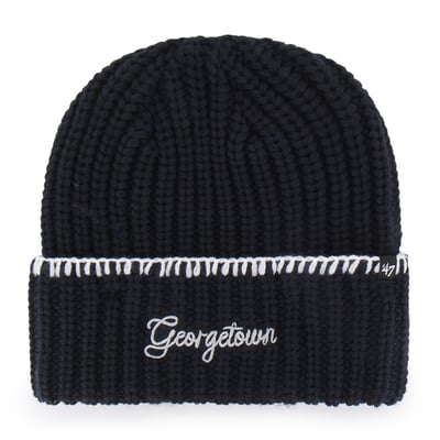  Georgetown Hoyas '47 Women's Blanket Stitch Cuff Knit Hat - Navy