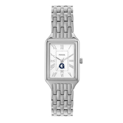 Georgetown Hoyas Fossil Women's Raquel Three-Hand Date Stainless Steel Watch