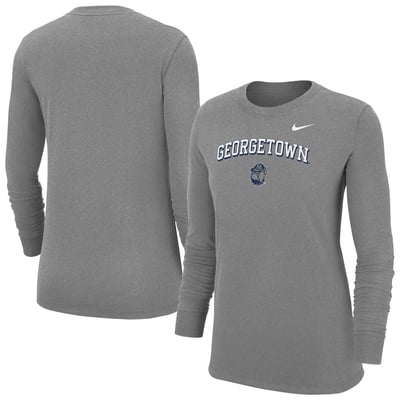 Georgetown Hoyas Nike Women's Core Long Sleeve T-Shirt - Heather Gray