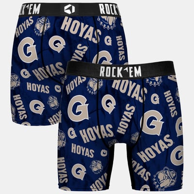  Georgetown Hoyas Rock Em Youth All Over Logo Boxer Briefs - Navy