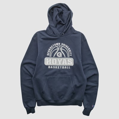 Georgetown University 2000s Hooded Pullover Sweatshirt - Navy - XXS by Fanatics Real Vintage