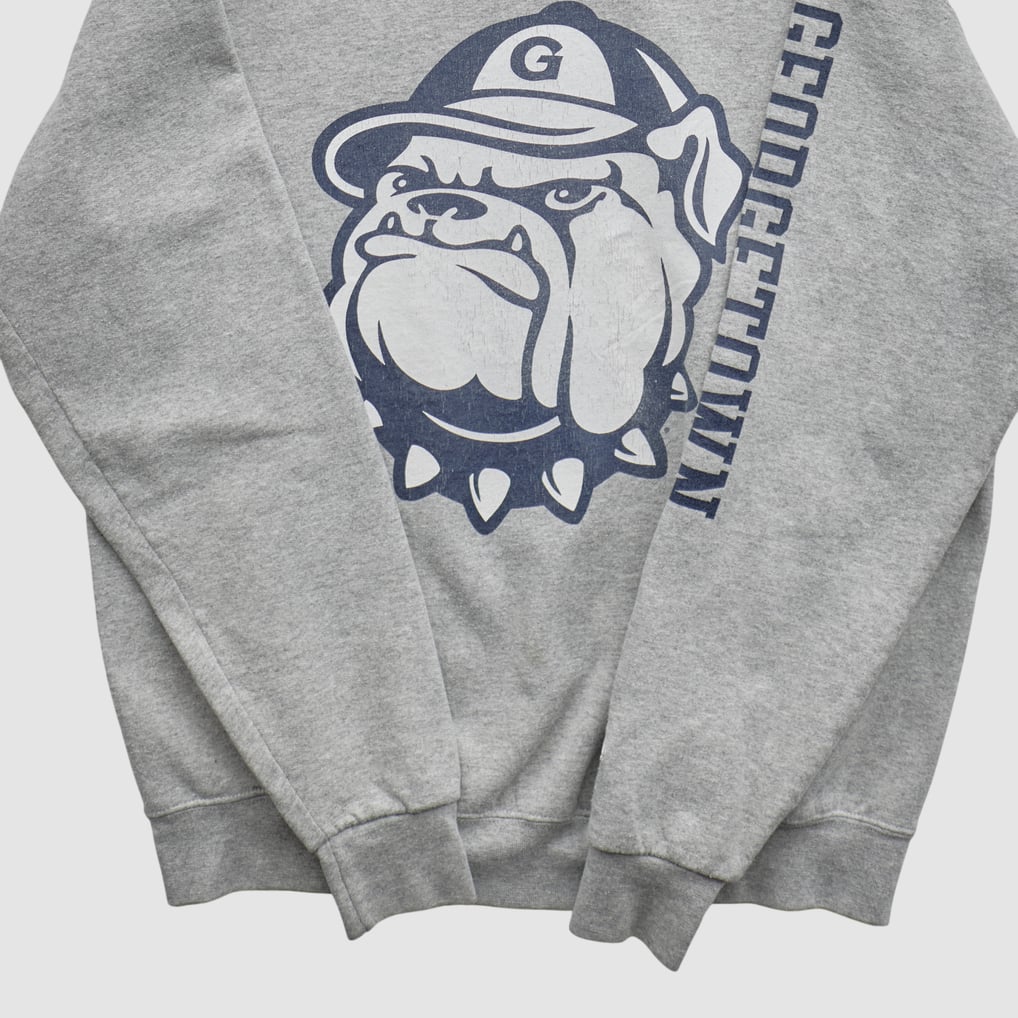 Georgetown University Champion 2000s Pullover Sweatshirt - Gray - M by Fanatics Real Vintage