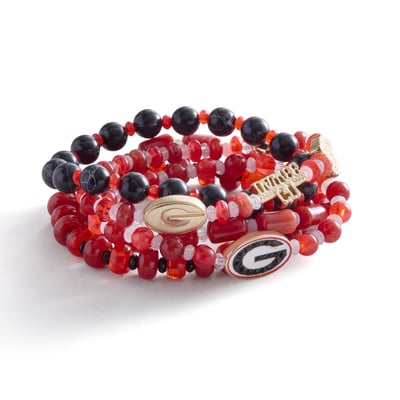Georgia Bulldogs BaubleBar Five-Piece Bracelet Set