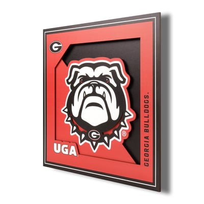 Georgia Bulldogs Fanpoint 12'' x 12'' 3D Logo Wall Art