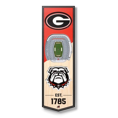 Georgia Bulldogs Fanpoint 6'' x 19'' 3D StadiumView Banner