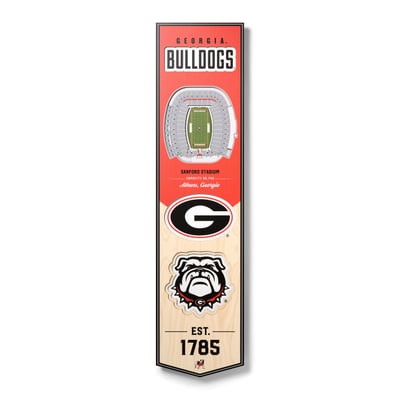 Georgia Bulldogs Fanpoint 8'' x 32'' 3D StadiumView Banner