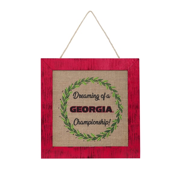 Georgia Bulldogs Double-Sided Burlap Sign - Image 2