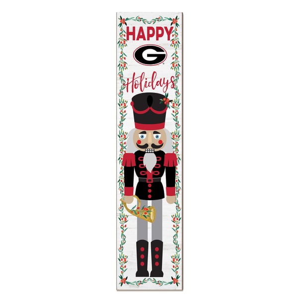 Georgia Bulldogs Nutcracker Holiday Leaner Sign - Image 2