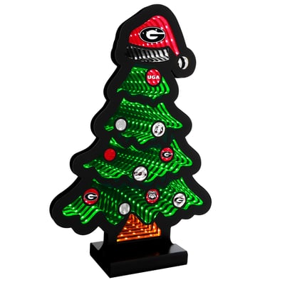 Georgia Bulldogs 12" Christmas Tree LED Infinity Light