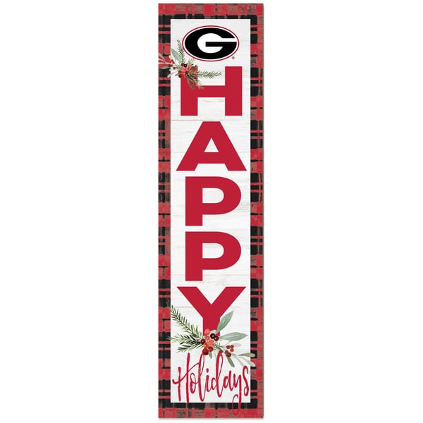 Georgia Bulldogs Happy Holidays Outdoor Leaner - Image 2