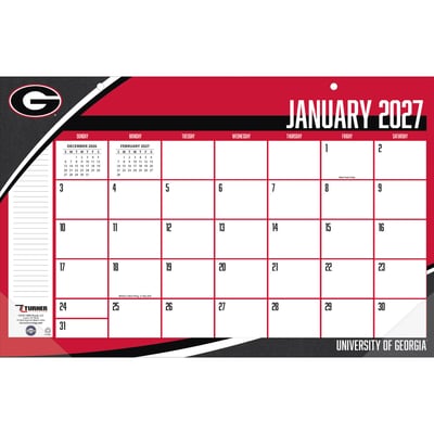 Georgia Bulldogs 17" x 11" Desk Pad Calendar