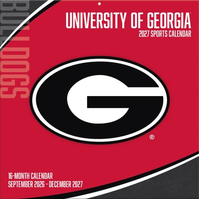 Georgia Bulldogs 2027 12” x 12” Team Wall Calendar
