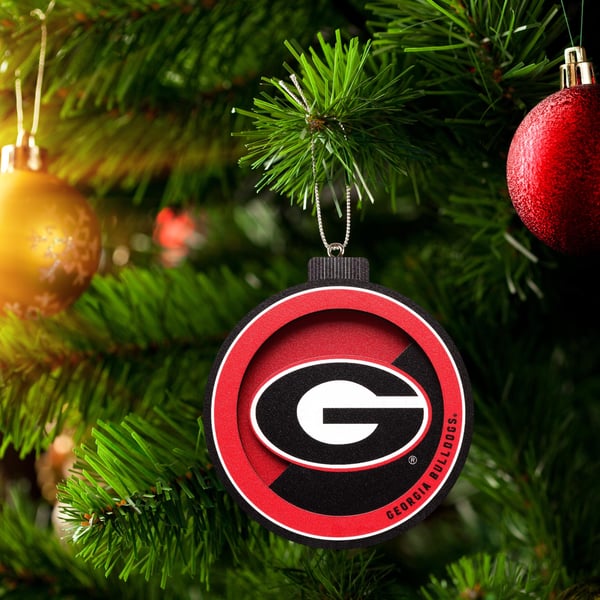 Georgia Bulldogs 3D Logo Series Ornament - Image 5