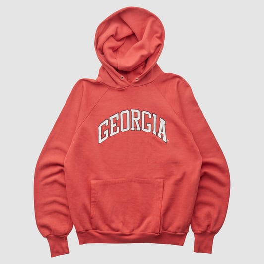 Georgia Bulldogs 80s Hooded Pullover Sweatshirt - Red - XS by Fanatics Real Vintage