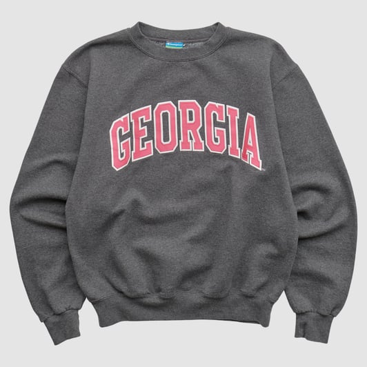 Georgia Bulldogs Champion 2010s Pullover Sweatshirt - Charcoal - XXS by Fanatics Real Vintage