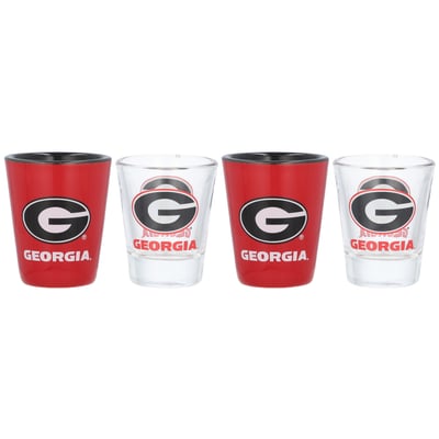 Georgia Bulldogs Four-Pack Shot Glass Set