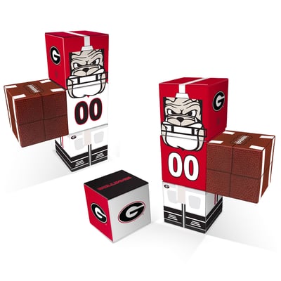 Georgia Bulldogs Home & Away Magnetic Fidget Building Cubes Combo Set