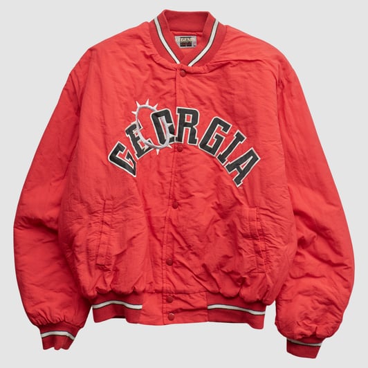 Georgia Bulldogs LEGENDS 2000s Full Snap Jacket - Red - L by Fanatics Real Vintage