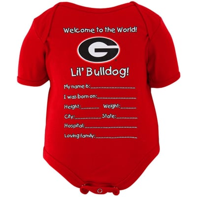 Georgia Bulldogs Newborn Welcome to the World Creeper - Red