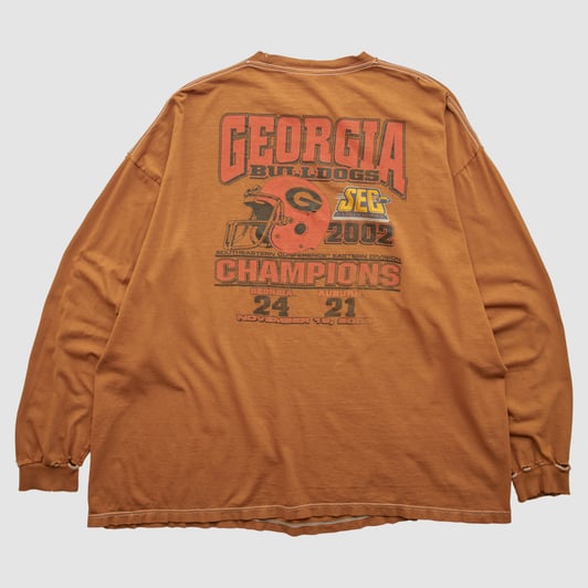 Georgia Bulldogs Tri-Lake Sportswear 2002 Long Sleeve T-shirt - Clay - 2XL by Fanatics Real Vintage