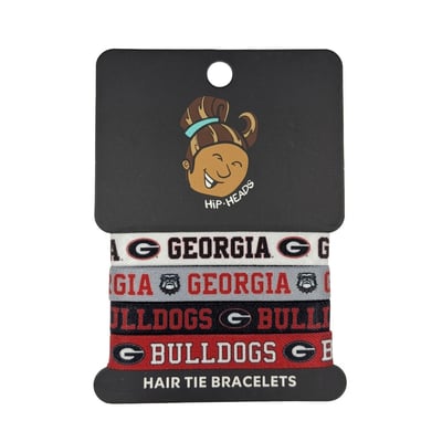  Georgia Bulldogs Hip Heads Four-Pack of Hair Tie Bracelets