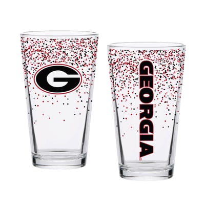 Indigo Falls Georgia Bulldogs Confetti Pints - Set of 2
