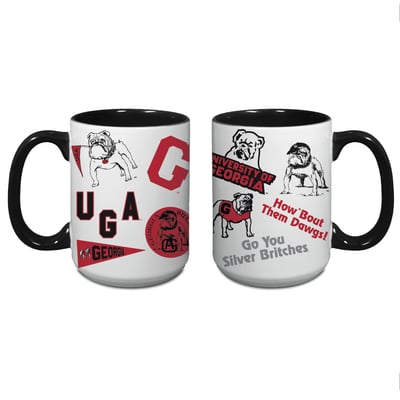 Georgia Bulldogs Indigo Falls Core College Vintage Medley Two-Pack Mug Set